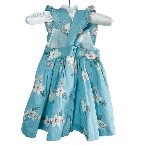 OSHKOSH B’gosh Floral Sleeveless Little Girl Dress Infant Baby Spring Summer - Picture 3 of 10